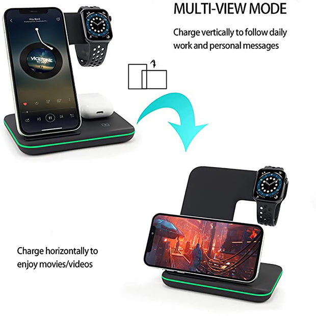 apple watch and phone charging station